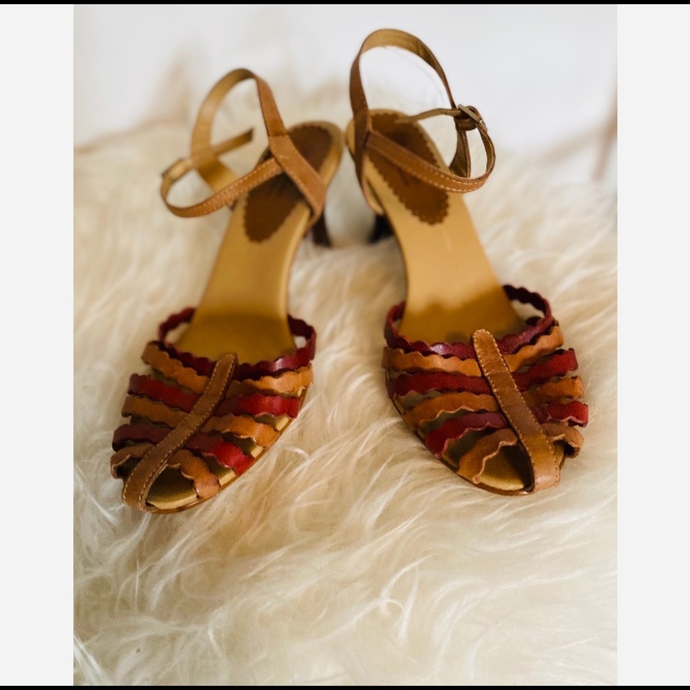 Vintage boho Passofino heels size 8